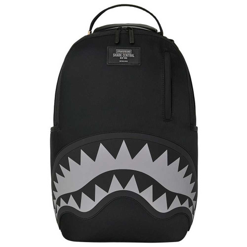 Sprayground Τσάντα πλάτης Shark Central Black Nylon Gray Embossed Backpack